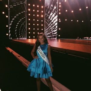 Ashley Lauren Blue Cocktail Dress